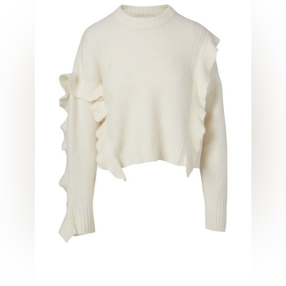 3.1 Phillip Lim | Cream Ruffle Sweater - Picture 2 of 8